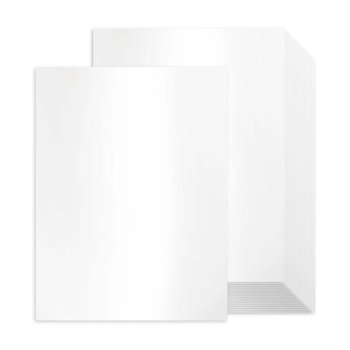 100 Sheets White Shimmer Cardstock 8.5 x 11 Certificate Paper, Goefun 80lb Pearlescent Paper for Invitations, Certificates, Crafts, DIY Cards