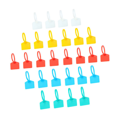 Ciieeo 100pcs Cable Label Zip Ties Heavy Duty Wire Tags Cable Marking Tags Wire Straps Cable Write on Stickers Label Seal Cable Tie Zipper Markable Label Tape Cable Zip Ties