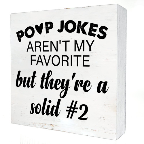 Bathroom Joke Wooden Box Sign with Saying Desk Decor 5 x 5 Inch Toilet Sayings Box Sign Wood Plaque Block Sign Home Guest Bath Toilet Restroom Decor