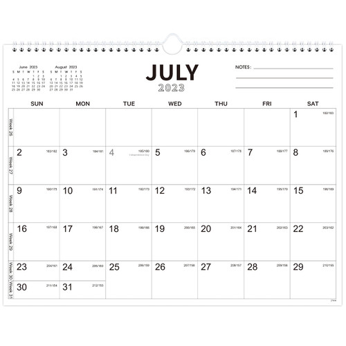 Wall Calendar 2023-2024 - Monthly Wall Calendar 2023-2024 from June 2023 - June 2024, Wall Calendar 2023-2024 with 14.7" x 12", Julian Dates, Twin-Wire Binding, Premium Paper, Perfect 2023-2024 Calendar for Organizing