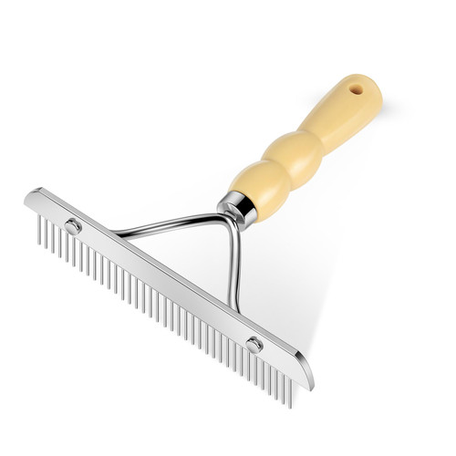 Hand Held Carpet Rake, Rug Comb Carpet Fluffy Corrector for Matted, Carpet Portable Shag Rug Rake, Hand Held Metal Carpet Rake for Plush Carpet, Carpet Corrector Comb Restore Carpet Softness (7INCH)