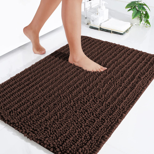Arotive Luxury Chenille Bathroom Rug Mat, Extra Soft Thick Absorbent Shaggy Bath Rugs, Non-Slip Machine Wash Dry Plush Bath Mats for Bathroom, Tub, and Shower (30"x20", Brown) Arotive Luxury Chenille Bathroom Rug Mat, Extra Soft Thick Absorbent Shaggy Bath Rugs, Non-Slip Machine Wash Dry Plush Bath Mats for Bathroom, Tub, and Shower (30"x20", Brown)