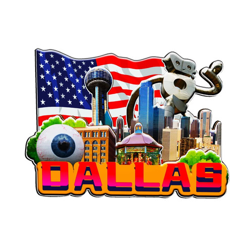 Dallas Texas USA Magnet Fridge Magnet Wooden 3D Landmarks Travel Collectible Souvenirs Decoration Handmade -1551 Dallas Texas USA Magnet Fridge Magnet Wooden 3D Landmarks Travel Collectible Souvenirs Decoration Handmade -1551