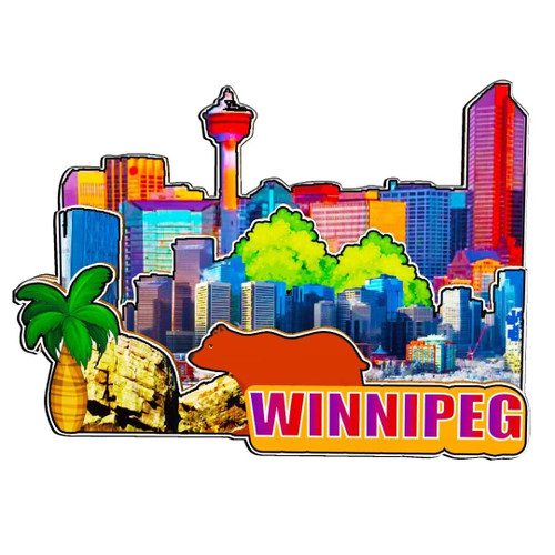 Winnipeg Canada Canada Magnet Fridge Magnet Wooden 3D Landmarks Travel Collectible Souvenirs Decoration Handmade -1906