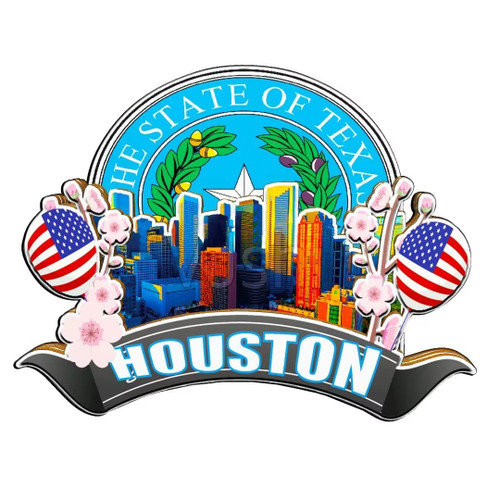 Houston Texas USA Magnet Fridge Magnet Wooden 3D Landmarks Travel Collectible Souvenirs Decoration Handmade -1953 Houston Texas USA Magnet Fridge Magnet Wooden 3D Landmarks Travel Collectible Souvenirs Decoration Handmade -1953