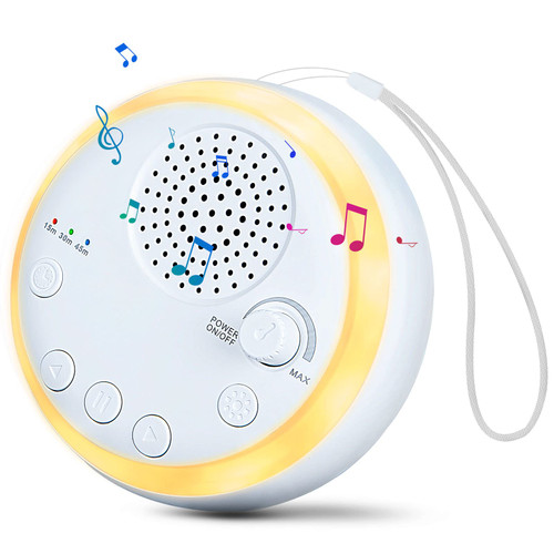 White Noise Machine, Portable Sound Machine Baby Adults, Sleep Sound Machine with 16 Soothing Sounds, Hatch Sound Machine with Night Light for Kids