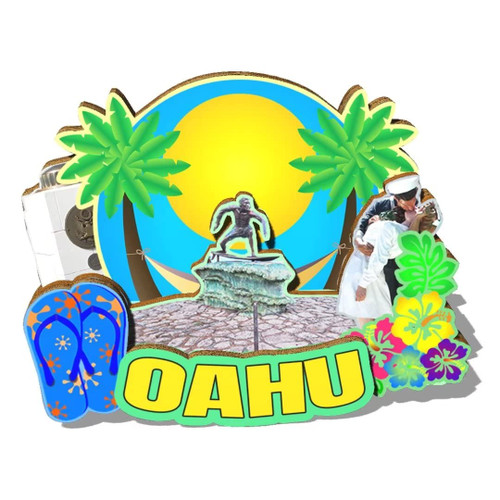 USA Oahu Magnet Fridge Magnet Wooden 3D Landmarks Travel Collectible Souvenirs Decoration Handmade3