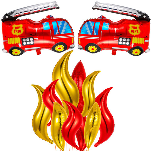 12 Pieces Fire Truck Balloon Party Decorations, Include 10 Fire Balloons and 2 Jumbo Fire Truck Balloon Fire Truck Birthday Supplies for Firefighter Party Birthday Decoration 12 Pieces Fire Truck Balloon Party Decorations, Include 10 Fire Balloons and 2 Jumbo Fire Truck Balloon Fire Truck Birthday Supplies for Firefighter Party Birthday Decoration