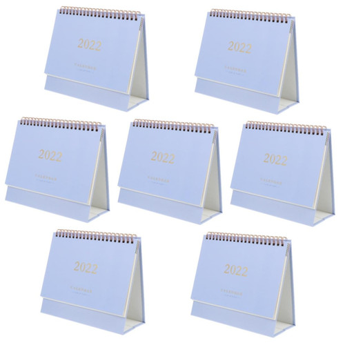 BESTOYARD 7 Pcs 2022 2022 Desk Calendar Standing Flip Calendar 2022 Mini Table Calendar Standing Desk Calendar Large Calendar Mini Note Pads Desk for Office Calendar Creative Calendar
