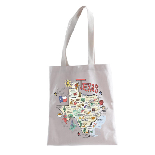 XYANFA Texas gift Texas Shoulder Bag Texas Travel Gifts Texas Inspired Gift Texas Travelers Gift Texas Canvas Tote Bag (TEXAS + TOTE)