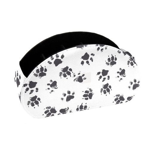 Lyetny Desktop Pen & Pencil Storage Cups Paw Footprints Wolf Pen Organizer Makeup Brush Holders Pencil Cup for Office College Home