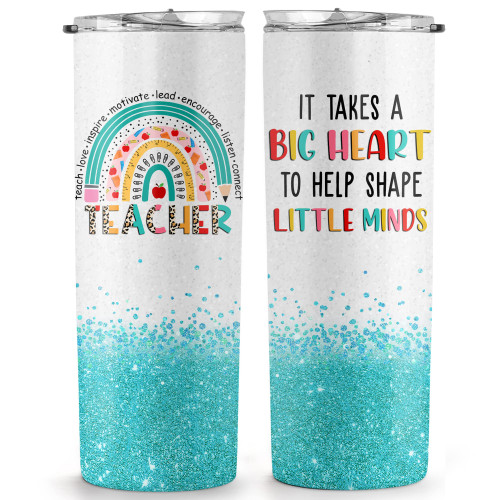 Teacher Gifts For Women - Teacher Appreciation Gifts - Cool Gifts for Teachers Women, Teacher Gifts From Student - Teacher Birthday Gifts - Unique Gift For Teacher - 20 Oz Skinny Teacher Tumbler