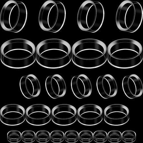 Acrylic Sphere Stand Round Display Stand Clear Ring Ball Sphere Stand Plastic Round Display Stand for Golf Ball, Baseball, Softball, Spheres, Marbles, Collections, Small, Medium, Large (15 Pieces)