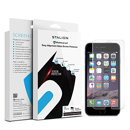 iPhone 6 Screen Protector: Stalion Shield Tempered Liquid Glass Shatterproof Armor Guard for iPhone 6s [Retail Packaging](1-Pack)