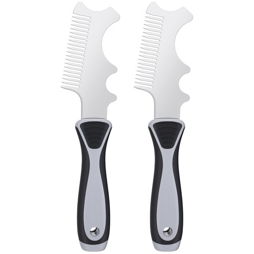 2 Pieces 4 in 1 Paint Brush Comb, Brush Roller Cleaner Tool Painters Brush Comb for Sufficient Cleaning and Maintaining Your Paintbrushes and Rollers