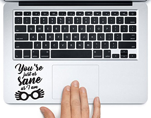 Luna Sanity Quote Harry Potter Printed Trackpad Clear Vinyl Decal Sticker Compatible with Apple MacBook Pro Air 11" 12" 13" 15" All Years Laptop Trackpad Keyboard (13 Macbook Air) Luna Sanity Quote Harry Potter Printed Trackpad Clear Vinyl Decal Sticker Compatible with Apple MacBook Pro Air 11" 12" 13" 15" All Years Laptop Trackpad Keyboard (13 Macbook Air)