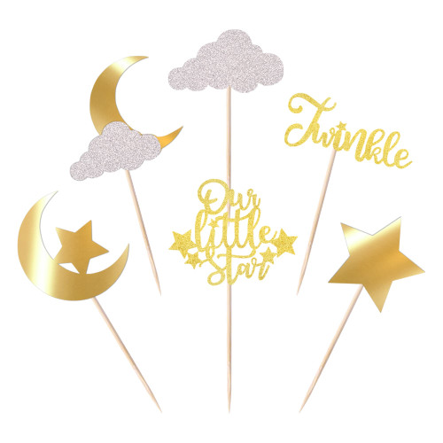 24 Pack Little Star Cupcake Toppers Glitter Moon Cloud Cupcake Picks Twinkle Star Baby Shower Kids Birthday Wedding Party Cake Decorations Supplies Gold 24 Pack Little Star Cupcake Toppers Glitter Moon Cloud Cupcake Picks Twinkle Star Baby Shower Kids Birthday Wedding Party Cake Decorations Supplies Gold