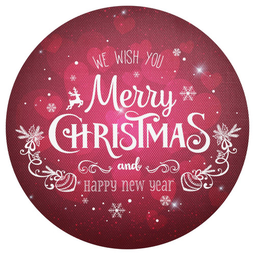 Merry Christmas Snowflakes Placemats Washable Round Placemats for Dining Table Place Mats Table Mats for Kitchen Heat Resistant Placemats for Dining Room Patio Kitchen Table Home Decor Placemats Mat