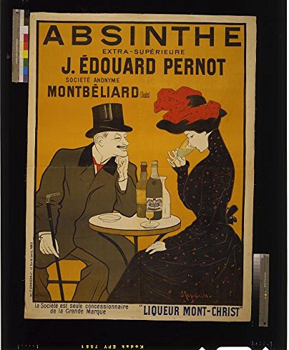 HistoricalFindings Photo: Absinthe Extra superieure,J. Edouard Pernot,Liqueur Mont Christ,c1900,France