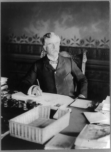 HistoricalFindings Photo: Alfred Elliott Bates,1840-1909,Paymaster General,Military Officer,Seated at Desk