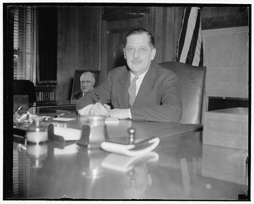 HistoricalFindings Photo: Assumes Post,Assistant Attorney General,Thurman Arnold,Desk,Washington DC,1938