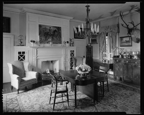 HistoricalFindings Photo: Benton,Houses,fireplaces,Woodwork,Tables,VA,Virginia,Architecture,South,c1930