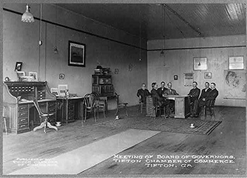 HistoricalFindings Photo: Chamber of Commerce Board of Governors Meeting,Tifton,Georgia,GA,desks