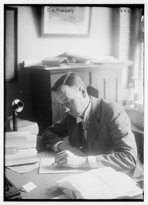 HistoricalFindings Photo: Cornelius Amory Pugsley,Democratic Congressman,New York,Books,desks,Telephones