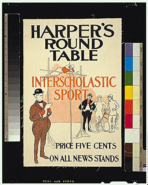 HistoricalFindings Photo: Harper's Round Table,Interscholastic Sport,Bicycle,High Jumper,Athletic,1907