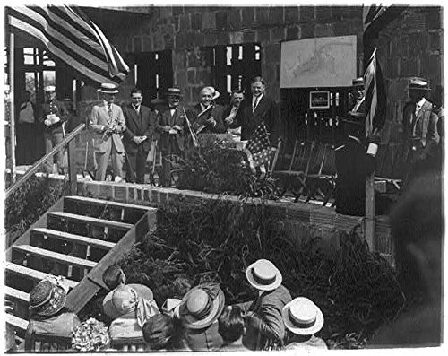 HistoricalFindings Photo: Laying,Congressional Country Club Corner Stone,Herbert Hoover,Ceremonies,1923