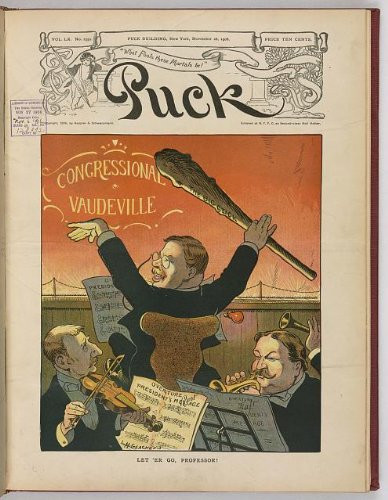 HistoricalFindings Photo: Let 'er go,Professor,T Roosevelt,Congressional Vaudeville,Orchestra,Stick,1906