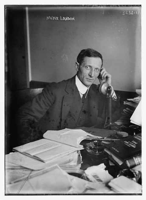 HistoricalFindings Photo: Meyer London,1871-1926,American Politician from New York City,Telephone,Desk HistoricalFindings Photo: Meyer London,1871-1926,American Politician from New York City,Telephone,Desk