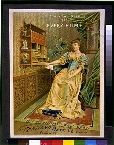 HistoricalFindings Photo: Photo of Advertisement,Writing Desk for Every Home,Cortland Desk Co,c1888