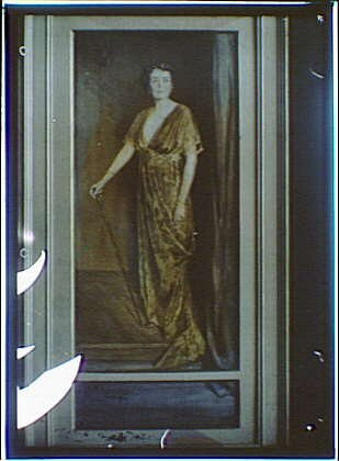 HistoricalFindings Photo: Photograph,Painting,Woman,Holding Walking Stick,Cane,Portrait,Arnold Genthe,1906