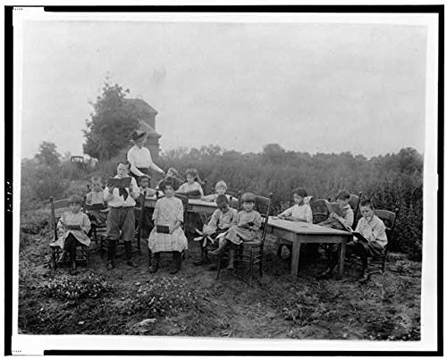 HistoricalFindings Photo: T.B.C. Children,Little Red School House,Open Air School,Cincinnati,Ohio,Teacher