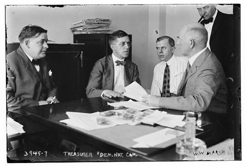 HistoricalFindings Photo: Treas'r Democratic National Committee,Men Gathered Around Desk,Bain News,Marsh