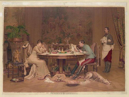 HistoricalFindings Photo: Un Mariage de Convenance,A Marriage of Convenience,December 1881,Dinner Table