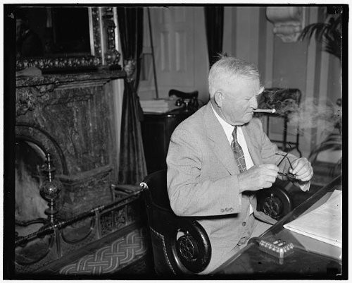HistoricalFindings Photo: Vice President John N Garner,Smoking Cigars,Tables,Politician,Washington DC,1937