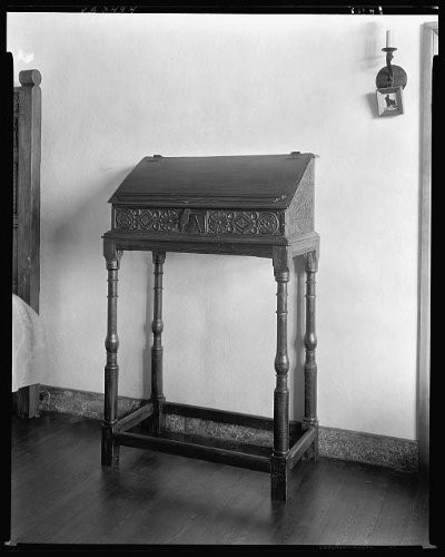 HistoricalFindings Photo: Virginia House,mansions,Woodwork,desks,Table,Richmond,VA,Architecture,South,1929