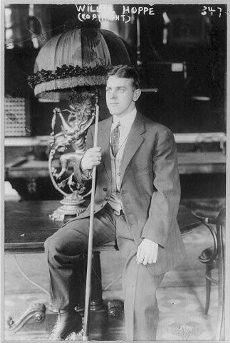 HistoricalFindings Photo: Willie Hoppe,1887-1959,American Professional Carom Billiards Champion,Pool Stick