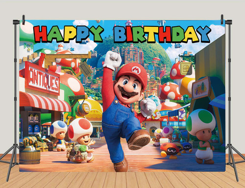 Super Bros Mario Themed Happy Birthday Photo Backdrops Adventure Game Children Party Photography Background Baby Shower Banner Cake Table Supplies Studio Props 5x3ft Super Bros Mario Themed Happy Birthday Photo Backdrops Adventure Game Children Party Photography Background Baby Shower Banner Cake Table Supplies Studio Props 5x3ft