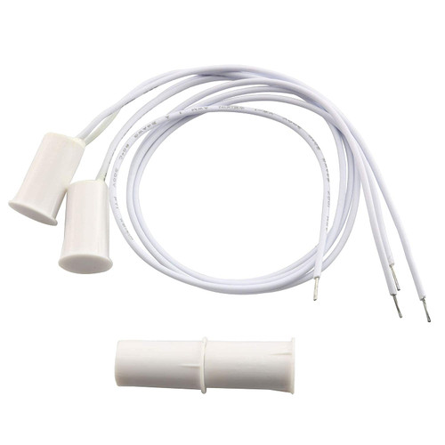TAODAN 2pcs Recessed Door Magnetic Switch Wired NC Home Security Door Window Magnet Alarm Contact Sensor