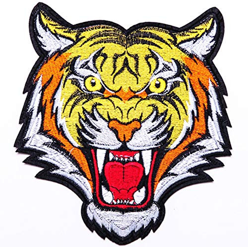Lozom The Roaring Bengal Striped Tiger Embroidered Badge Iron On Sew On Patch (Tiger)