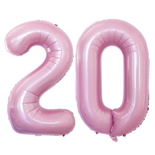 GOER 42 Inch Light Pink Number 20 Balloons,Jumbo Foil Helium Balloons for 20th Birthday Party Decorations and Anniversary Event GOER 42 Inch Light Pink Number 20 Balloons,Jumbo Foil Helium Balloons for 20th Birthday Party Decorations and Anniversary Event