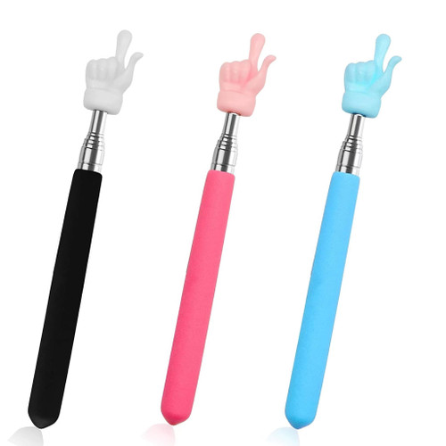 DOLANFYE Children Finger Reading Stick Point Reading Pen Kindergarten Student Teacher Teaching Reading Picture Book Finger Shape Mini Pointer Stick (C-Telescoping)