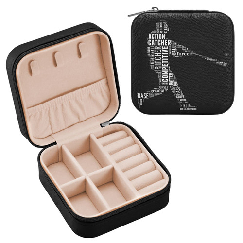Emelivor Baseball Black Travel Jewelry Case PU Leather Portable Jewelry Box Travel Jewelry Organizer Small Jewelry Box for Ring Earring Necklace Bracelet Gifts Display Box Holder for Women Girls Emelivor Baseball Black Travel Jewelry Case PU Leather Portable Jewelry Box Travel Jewelry Organizer Small Jewelry Box for Ring Earring Necklace Bracelet Gifts Display Box Holder for Women Girls