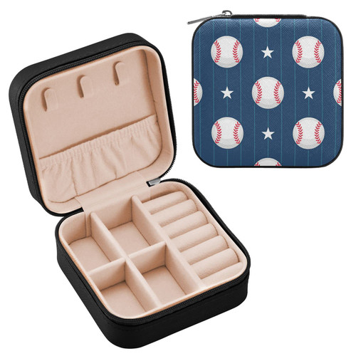 Emelivor Baseball Sport Travel Jewelry Case PU Leather Portable Jewelry Box Travel Jewelry Organizer Small Jewelry Box for Earring Ring Bracelet Necklace Gifts Display Box Holder for Women Girls Emelivor Baseball Sport Travel Jewelry Case PU Leather Portable Jewelry Box Travel Jewelry Organizer Small Jewelry Box for Earring Ring Bracelet Necklace Gifts Display Box Holder for Women Girls