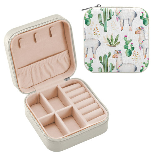 Emelivor Cactus Llama Alpaca Travel Jewelry Case PU Leather Portable Jewelry Box Travel Jewelry Organizer Small Jewelry Box for Ring Necklace Bracelet Earring Gifts Display Box Holder for Women Girls Emelivor Cactus Llama Alpaca Travel Jewelry Case PU Leather Portable Jewelry Box Travel Jewelry Organizer Small Jewelry Box for Ring Necklace Bracelet Earring Gifts Display Box Holder for Women Girls