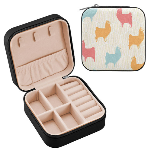 Emelivor Cute Alpaca Llama Travel Jewelry Case PU Leather Portable Jewelry Box Jewelry Travel Organizer Small Jewelry Box for Ring Necklace Bracelet Earring Gifts Display Box Holder for Women Girls Emelivor Cute Alpaca Llama Travel Jewelry Case PU Leather Portable Jewelry Box Jewelry Travel Organizer Small Jewelry Box for Ring Necklace Bracelet Earring Gifts Display Box Holder for Women Girls