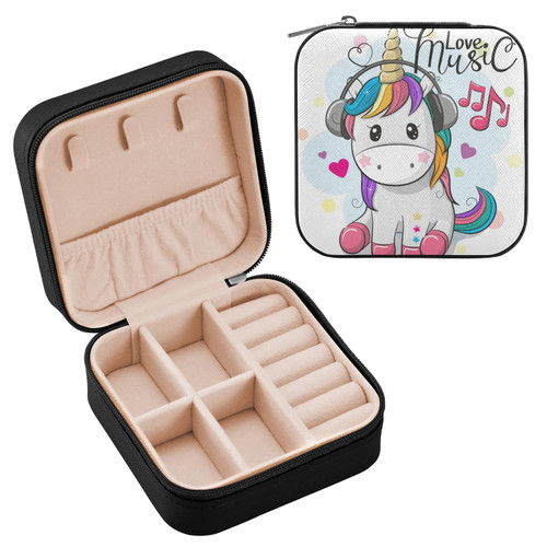 Emelivor Cute Unicorn Travel Jewelry Case PU Leather Portable Jewelry Box Jewelry Travel Organizer Small Jewelry Box for Earring Bracelet Necklace Gifts Ring Display Box Holder for Women Girls Emelivor Cute Unicorn Travel Jewelry Case PU Leather Portable Jewelry Box Jewelry Travel Organizer Small Jewelry Box for Earring Bracelet Necklace Gifts Ring Display Box Holder for Women Girls